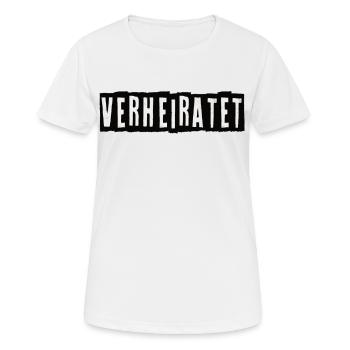 Verheiratet - Frauen T-Shirt atmungsaktiv - Weiß - Vorne - AI Model Female 172 dark (172cm)