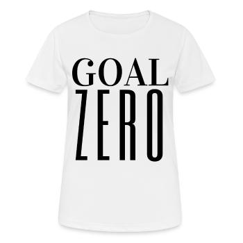 Ziel Null Ehrgeiz | Sicherheitskampagne Slogan Geschenk - Frauen T-Shirt atmungsaktiv - Weiß - Vorne - AI Model Female 172 dark (172cm)