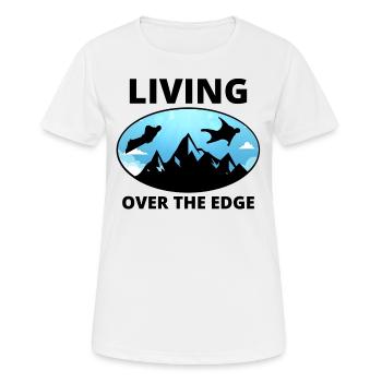 Wingsuit fliegen Base Jumping Fallschirmspringen Wingsuiting - Frauen T-Shirt atmungsaktiv - Weiß - Vorne - AI Model Female 172 dark (172cm)