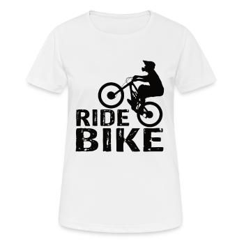Downhill Mountain Bike Ride Bike - Women's Breathable T-Shirt - white - Front - AI Model Female 172 dark (172cm)