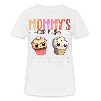 Les deux petits muffins de maman enfants Enfant signature - T-shirt respirant Femme - blanc - Devant - AI Model Female 172 dark (172cm)