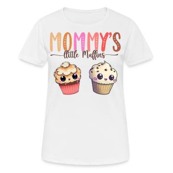 Mom's Two Little Muffins Kids Signature - Women's Breathable T-Shirt - white - Front - AI Model Female 172 dark (172cm)