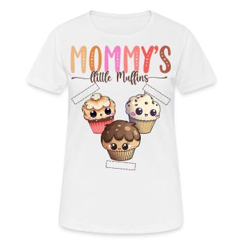 Mom's Three Little Muffins Kids Signature - Women's Breathable T-Shirt - white - Front - AI Model Female 172 dark (172cm)