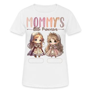 Mom's two little princesses child signature - Women's Breathable T-Shirt - white - Front - AI Model Female 172 dark (172cm)