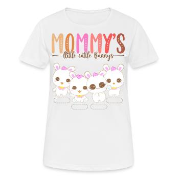 Mom's four little cuddly bunnies child signature - Women's Breathable T-Shirt - white - Front - AI Model Female 172 dark (172cm)