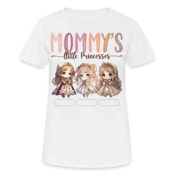 Mom's four little princesses child signature - Women's Breathable T-Shirt - white - Front - AI Model Female 172 dark (172cm)