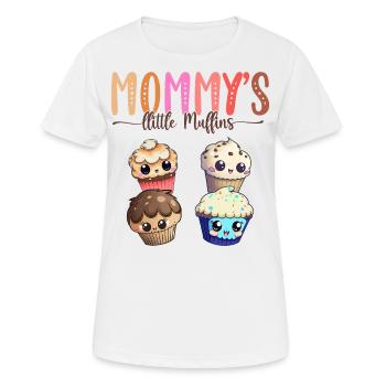 Mom's four little muffins Child Signature Mother - Women's Breathable T-Shirt - white - Front - AI Model Female 172 dark (172cm)