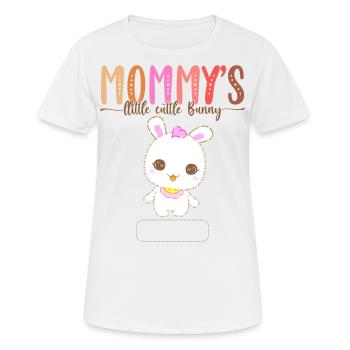 Mom's Little Cuddly Bunnies Child Signature Mother - Women's Breathable T-Shirt - white - Front - AI Model Female 172 dark (172cm)