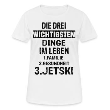 Jetski - Frauen T-Shirt atmungsaktiv - Weiß - Vorne - AI Model Female 172 dark (172cm)