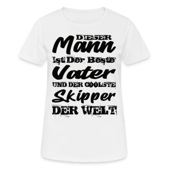 Skipper - Frauen T-Shirt atmungsaktiv - Weiß - Vorne - AI Model Female 172 dark (172cm)