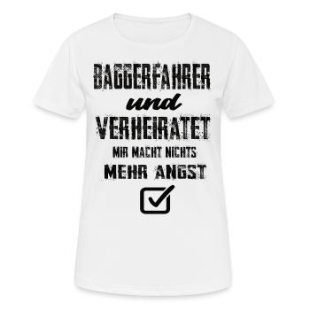 Baggerfahrer und Verheiratet - Frauen T-Shirt atmungsaktiv - Weiß - Vorne - AI Model Female 172 dark (172cm)