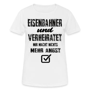 Eisenbahner - Frauen T-Shirt atmungsaktiv - Weiß - Vorne - AI Model Female 172 dark (172cm)