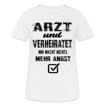 Arzt und Verheiratet - Frauen T-Shirt atmungsaktiv - Weiß - Vorne - AI Model Female 172 dark (172cm)