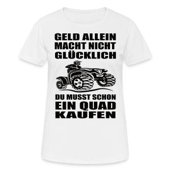 Quad - Frauen T-Shirt atmungsaktiv - Weiß - Vorne - AI Model Female 172 dark (172cm)