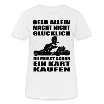 Kart - Frauen T-Shirt atmungsaktiv - Weiß - Vorne - AI Model Female 172 dark (172cm)