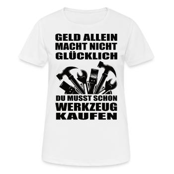 Handwerker - Frauen T-Shirt atmungsaktiv - Weiß - Vorne - AI Model Female 172 dark (172cm)