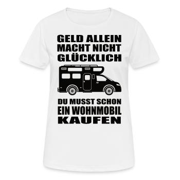 Wohnmobil - Frauen T-Shirt atmungsaktiv - Weiß - Vorne - AI Model Female 172 dark (172cm)