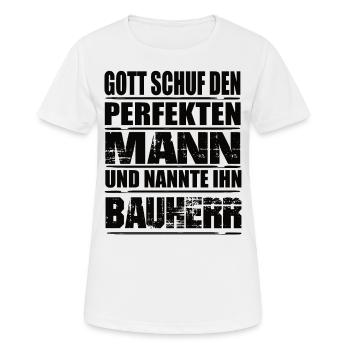 Bauherr - Frauen T-Shirt atmungsaktiv - Weiß - Vorne - AI Model Female 172 dark (172cm)