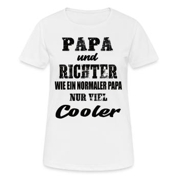Papa und Richter - Frauen T-Shirt atmungsaktiv - Weiß - Vorne - AI Model Female 172 dark (172cm)