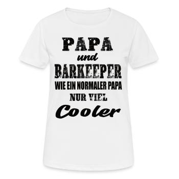 Papa und Barkeeper Bar Nachtleben Cocktails - Frauen T-Shirt atmungsaktiv - Weiß - Vorne - AI Model Female 172 dark (172cm)