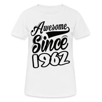 Awesome Since 1962 - Frauen T-Shirt atmungsaktiv - Weiß - Vorne - AI Model Female 172 dark (172cm)