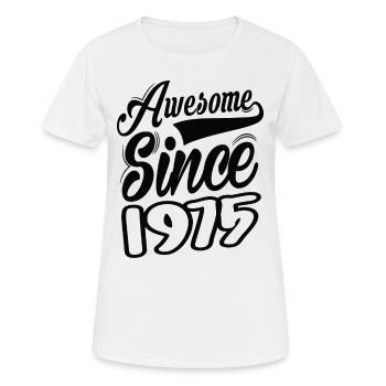 Awesome Since 1975 - Frauen T-Shirt atmungsaktiv - Weiß - Vorne - AI Model Female 172 dark (172cm)