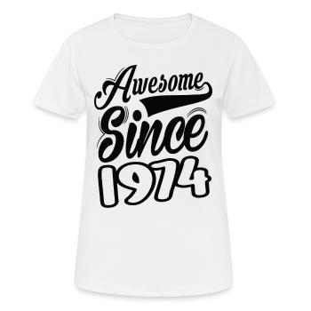 Awesome Since 1974 - Frauen T-Shirt atmungsaktiv - Weiß - Vorne - AI Model Female 172 dark (172cm)