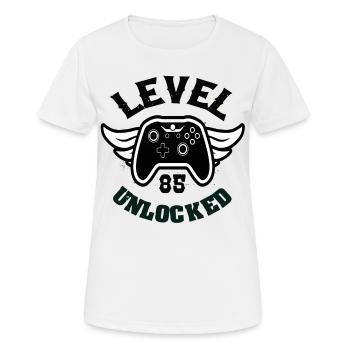 Level 85 Unlocked 85 Geburtstag - Frauen T-Shirt atmungsaktiv - Weiß - Vorne - AI Model Female 172 dark (172cm)
