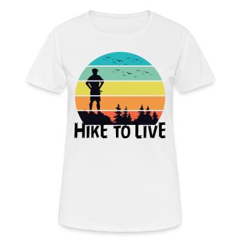 Randonnée pour vivre - T-shirt respirant Femme - blanc - Devant - AI Model Female 172 dark (172cm)
