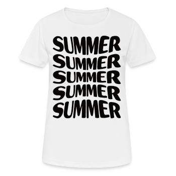 Été, Été, Été, Été, Été - T-shirt respirant Femme - blanc - Devant - AI Model Female 172 dark (172cm)