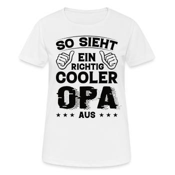 Opa Opa Geburtstag Opa Sprüche Bester Opa - Frauen T-Shirt atmungsaktiv - Weiß - Vorne - AI Model Female 172 dark (172cm)