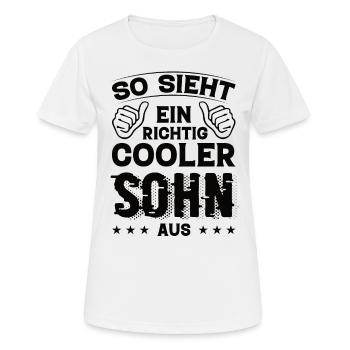 Sohn Sohn Geburtstag Sohn Sprüche Bester Sohn - Frauen T-Shirt atmungsaktiv - Weiß - Vorne - AI Model Female 172 dark (172cm)