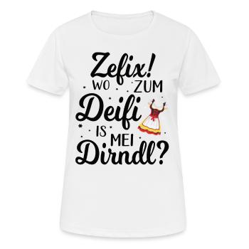 Volksfest Oktober Volksfest Sprüche - Frauen T-Shirt atmungsaktiv - Weiß - Vorne - AI Model Female 172 dark (172cm)