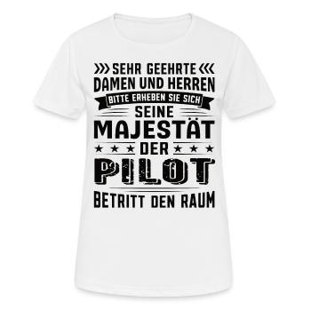Pilot Geburtstag Pilot Sprüche Pilot Geschenke - Frauen T-Shirt atmungsaktiv - Weiß - Vorne - AI Model Female 172 dark (172cm)