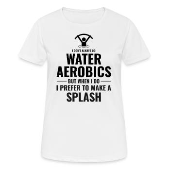 Aquagym Fitness aquatique Aqua Exercice - T-shirt respirant Femme - blanc - Devant - AI Model Female 172 dark (172cm)