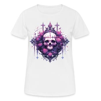 Skull Skull Skulls Skull Skeleton - Women's Breathable T-Shirt - white - Front - AI Model Female 172 dark (172cm)