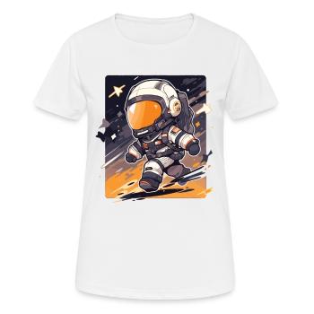 Astronaute Astro Astronautes Space Cosmos - T-shirt respirant Femme - blanc - Devant - AI Model Female 172 dark (172cm)
