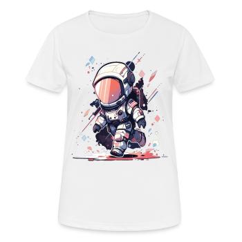 Astronaute Astro Astronautes Space Cosmos - T-shirt respirant Femme - blanc - Devant - AI Model Female 172 dark (172cm)