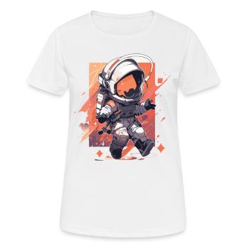 Astronaut Kids - Women's Breathable T-Shirt - white - Front - AI Model Female 172 dark (172cm)