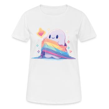 Ghost Lgbt Ghost Lgbt Flag - T-shirt respirant Femme - blanc - Devant - AI Model Female 172 dark (172cm)