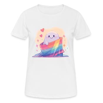 Ghost Lgbt Ghost Lgbt Flag - T-shirt respirant Femme - blanc - Devant - AI Model Female 172 dark (172cm)