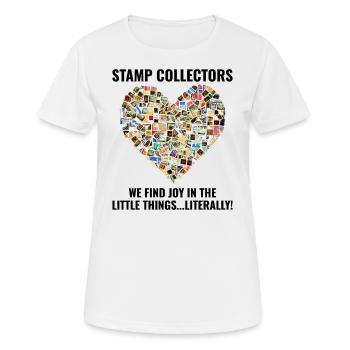 Stamp Collecting Collector Philatelist - Women's Breathable T-Shirt - white - Front - AI Model Female 172 dark (172cm)