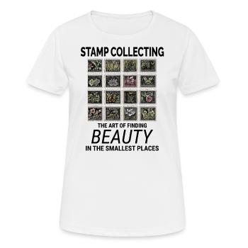 Stamp Collecting Collector Philatelist - Women's Breathable T-Shirt - white - Front - AI Model Female 172 dark (172cm)