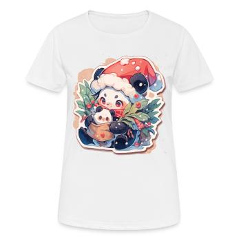 Panda Weihnachten Panda Pandas Panda Weihnachten - Frauen T-Shirt atmungsaktiv - Weiß - Vorne - AI Model Female 172 dark (172cm)