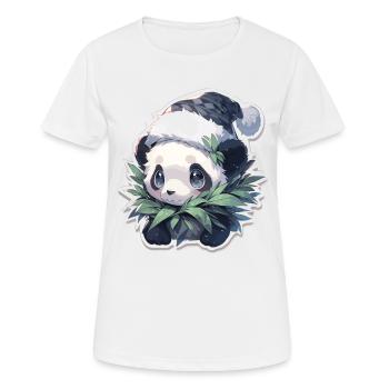 Panda Weihnachten Panda Pandas Panda Weihnachten - Frauen T-Shirt atmungsaktiv - Weiß - Vorne - AI Model Female 172 dark (172cm)