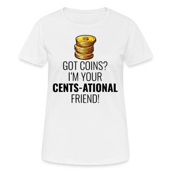 Coin Collecting Collector Numismatic Numismatist - Women's Breathable T-Shirt - white - Front - AI Model Female 172 dark (172cm)