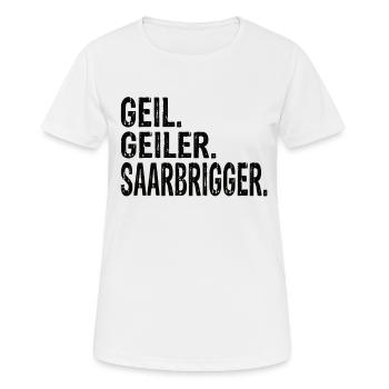 Saarbrigger Saarland Saarländer Saarländisch - Frauen T-Shirt atmungsaktiv - Weiß - Vorne - AI Model Female 172 dark (172cm)