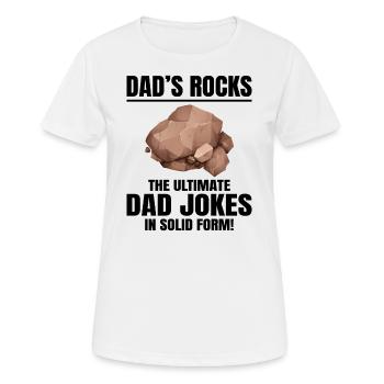 Rock Collecting Rockhounding Funny Geology Dad - Women's Breathable T-Shirt - white - Front - AI Model Female 172 dark (172cm)