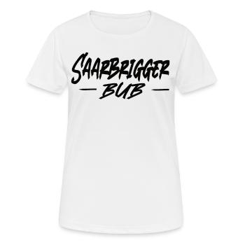 Saarbrigger Bub Saarland Saarländisch Dialekt Saar - Frauen T-Shirt atmungsaktiv - Weiß - Vorne - AI Model Female 172 dark (172cm)