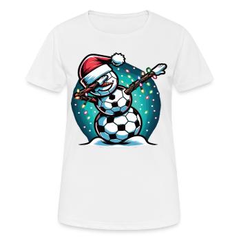 Snowman Dabbing Snowman Dab Snowmen - Women's Breathable T-Shirt - white - Front - AI Model Female 172 dark (172cm)